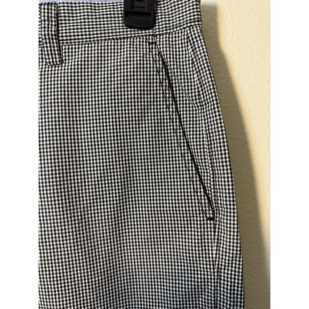 J.Crew Mens 34 Black White Gingham‎ Plaid Rivington Shorts Flat Front Cotton - Picture 3 of 8